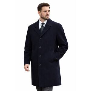 1990s London Fog Maincoats Car Coat Navy Removable Liner USA 40 Short